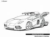 Lamborghini Coloriage Gallardo Imprimer Mort Aventador Rallye La Danieguto édition sketch template