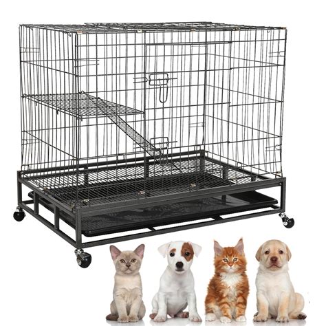 karmasfar product cat cage large pet crate cats playpen sturdy