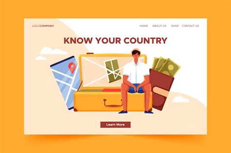 vector   country landing page