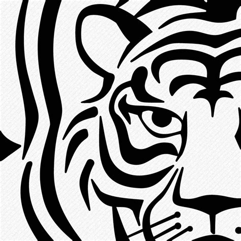 tiger svg tiger head clipart tiger head svg clipart cut etsy