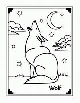 Wolf Coloring Pages Kids Printable Animal Print Wolves Cute Sheets Wild Moon Face Mandala Colouring Animals Color Adult Books Popular sketch template