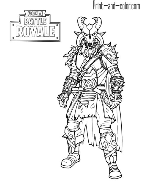 fortnite battle royale coloring page ragnarok max level coloring