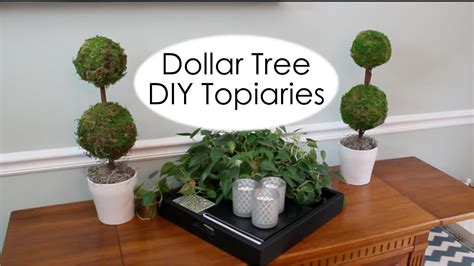dollar tree decor pottery barn inspired topiary youtube