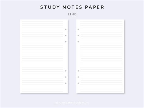 study notes template study notes paper  grid dotted pages notes
