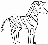 Zebra Coloring Colouring Stencil Pages sketch template