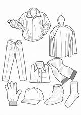 Coloring Clothing Pages Large sketch template
