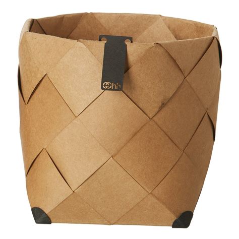 customer image zoomed recycled paper paper basket wicker baskets  handles