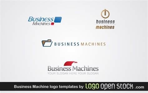 business machines logo template vector