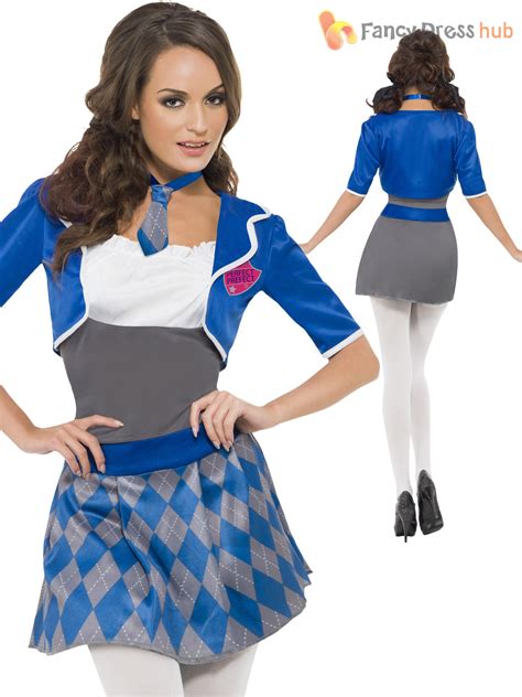 ladies school girl fancy dress costume uniform st trinian schoolgirl