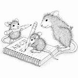 Mouse House Stamps Coloring Pages Digital Choose Board sketch template
