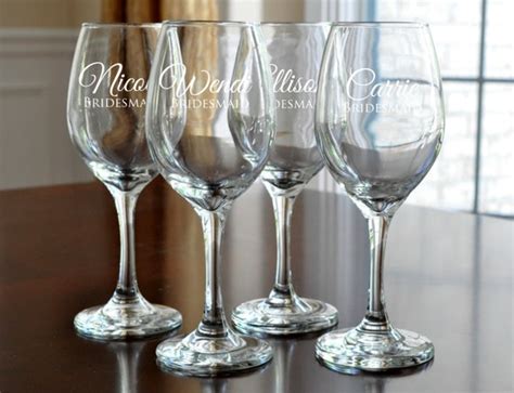 Personalized Engraved Wine Glasses Sold Individually Etsy
