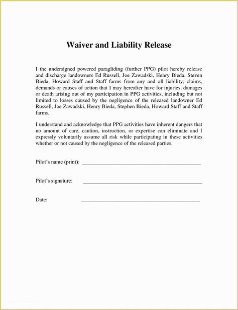fitness waiver template   fitness waiver  release form