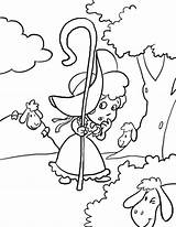 Bo Peep Coloring Little Pages Nursery Rhyme Go Clipart Cartoon Printable Template Library Clip Popular sketch template