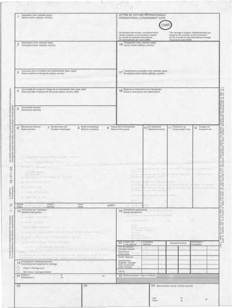 cmr road transport document eisagwges exagwges