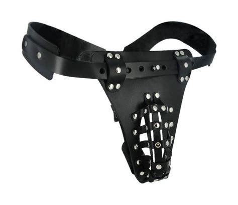The Net Leather Male Chastity Belt With Anal Plug Harness On Literotica