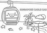Cable Car Template Pages Coloring sketch template