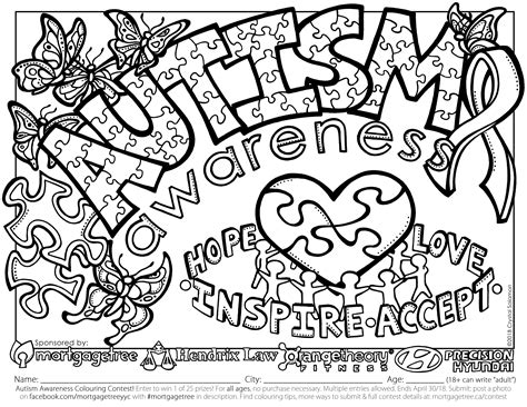 autism awareness coloring pages coloring home