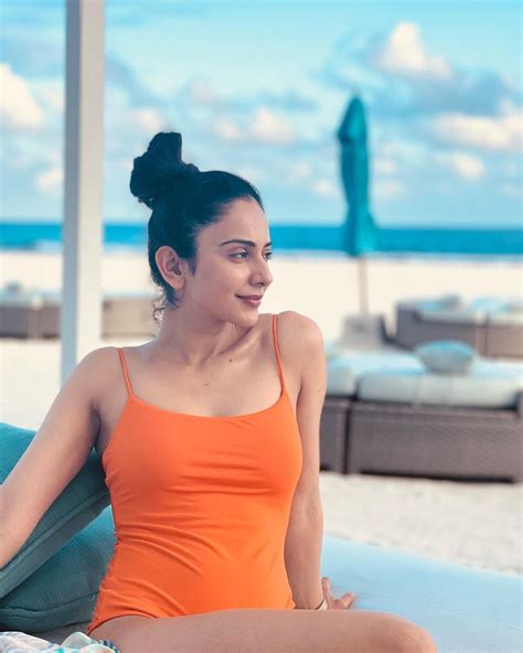 Rakul Preet Singh Slays In Sexy Orange Monokini As She Drops Hot
