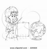 Teacher Outline Geography Coloring Female Clipart Discussing Illustration Royalty Rf Bannykh Alex Clipartof Blank Male Board sketch template