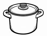 Pot Coloring Cooking Pages Food Kids Choose Board sketch template
