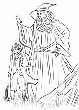 Gandalf Bilbo Lord Rings Ausmalbilder Ringe Herr Hobbit Kolorowanka Rysunek Supercoloring Kolorowanki Wladca Pierscieni Frodo Saurons Malvorlagen Baggins Pete Lotr sketch template