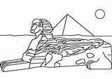 Pyramids Giza Sphinx sketch template
