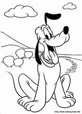 Pluto Coloring Pages Disney Getdrawings sketch template
