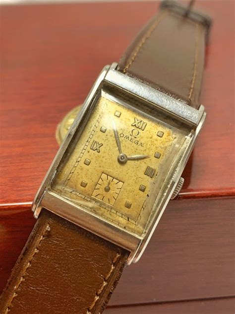 omega art deco rectangular  men   catawiki