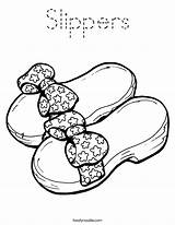 Slippers Coloring Built California Usa sketch template