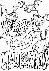 Halloween Coloring Printable Happy Pages Older Pumpkin Color Teens Print Students Kids Getcolorings sketch template