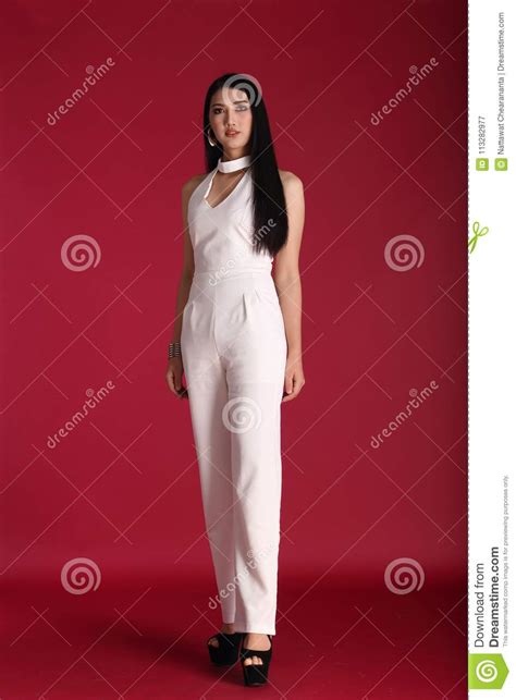 asian long straight black hair tan skin woman in dress