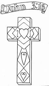 Coloring Crosses Pages Three Sunday Color Getcolorings Printable Sheets Scho sketch template