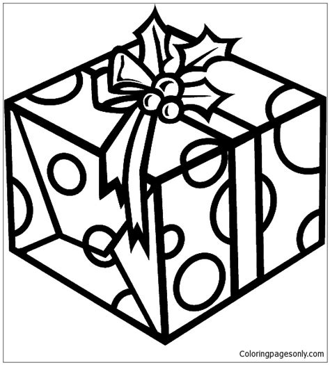 christmas present coloring page  coloring pages