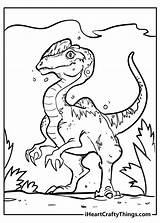 Dinosaur Fearsome Head sketch template