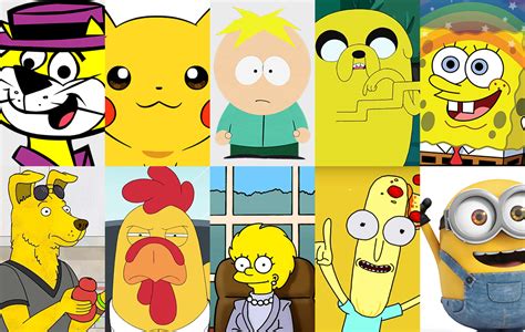 cartoon characters yellow