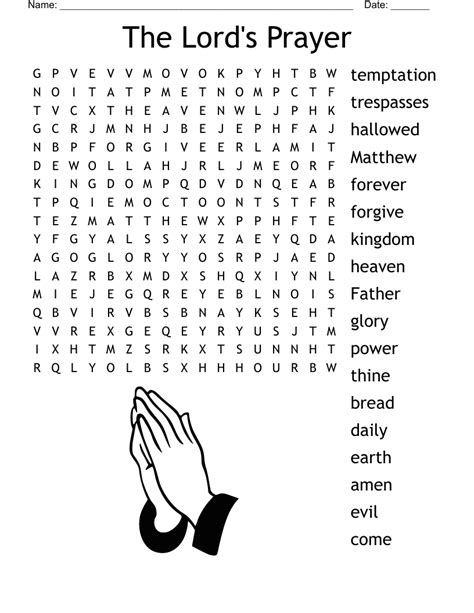 lords prayer word search wordmint
