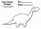 Dinosaur Cute Coloring Color Cartoon Diplodocus Pages Sheet Stuff Dinosaurs Book Grandpa Fun Teacher sketch template