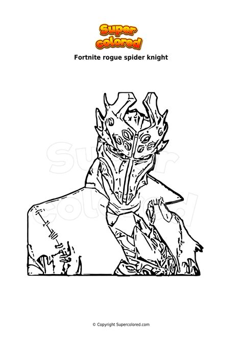 coloring page fortnite rogue spider knight supercoloredcom