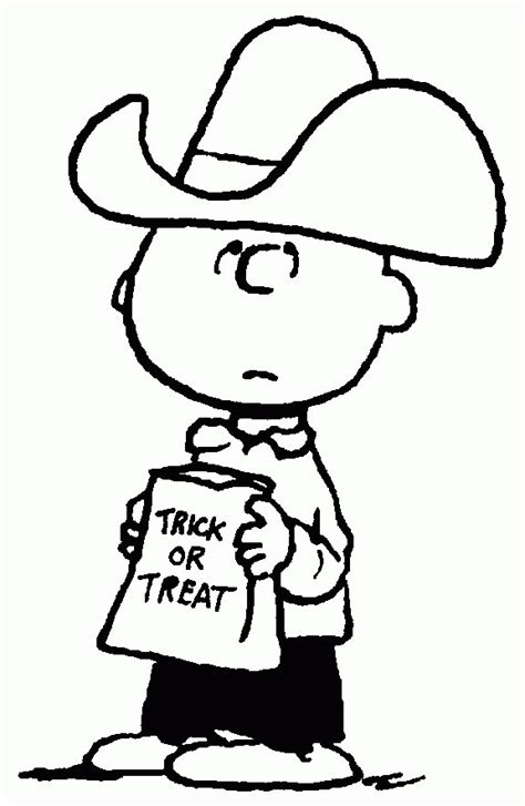 charlie brown halloween coloring pages