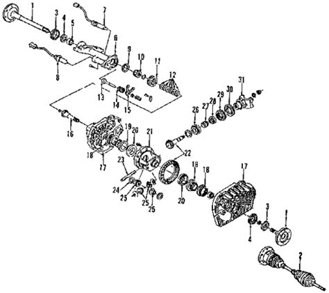 gmc  sierra pickup front drive axle system components parts diagram wirings