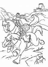 Riding Merida Trick Elinor Colorluna sketch template