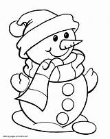 Snowman Coloring Pages Kids Printable Seasons Print Weather sketch template