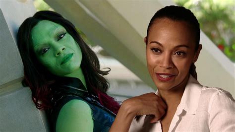 zoe saldana introduces her “lethal” guardians of the galaxy character