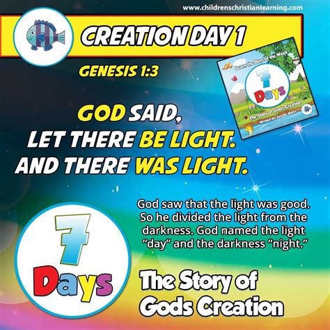 7 days the story of god s creation day 1 god made