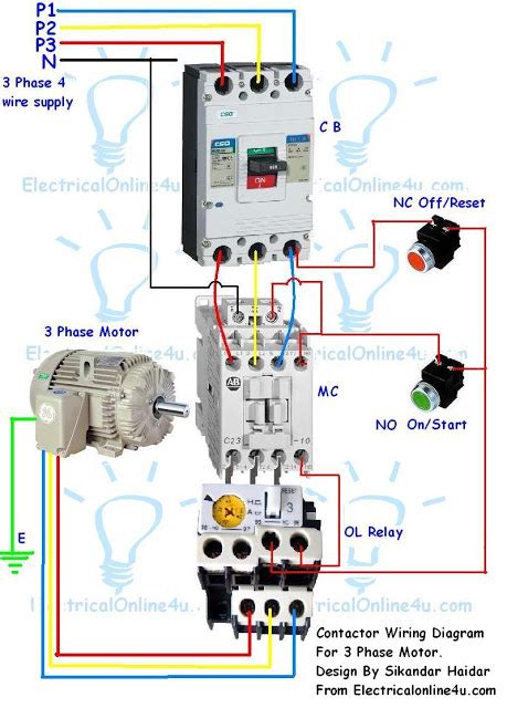 startstop contactor wiring diagram