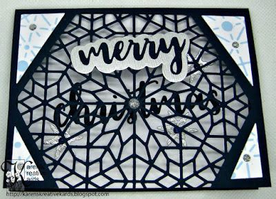 karens kreative kards video hexagons stencils snowflakes