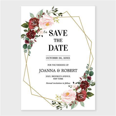 Geometric Chic Save The Date Wedding Invitations Pwis021