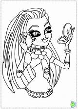 Coloring Monster High Dinokids Pages Close Dolls Book Coloringdolls sketch template