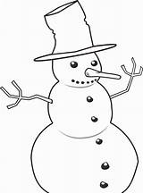 Snowmans sketch template