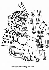 Aztec Aztecas Mythology Azteca Goddesses Dios Dioses Tláloc Viento Ehecatl sketch template